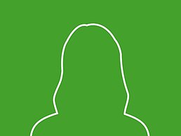 Umrisse des Porträts einer weiblichen Person vor grünem Hintergrund