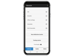 Bildschirmfoto der NEXT MobileJob App